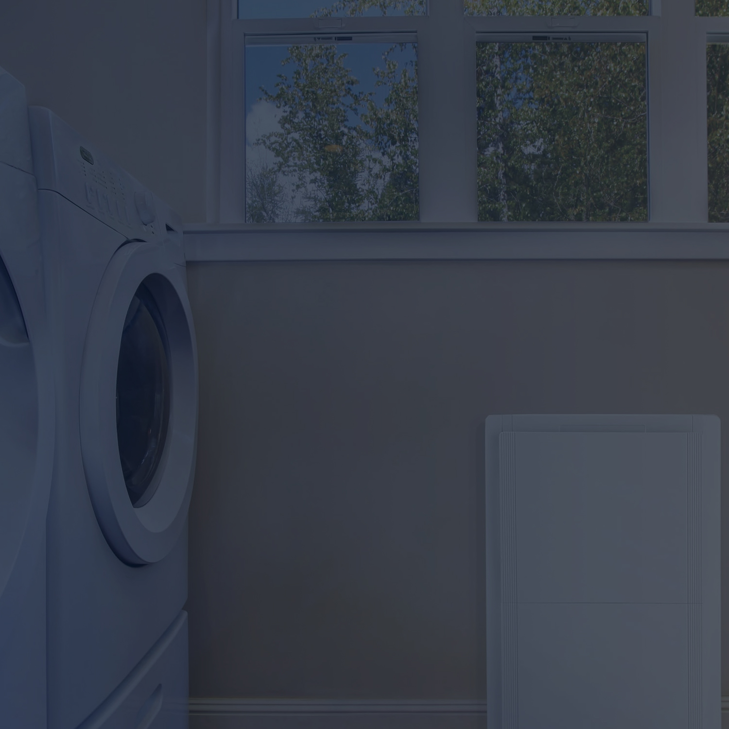 Dehumidifier in Laundry Room