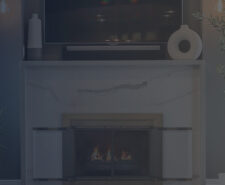 Living Room with Ventless Gel Fuel Fireplace