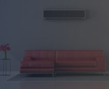 Living Room with Air Conditioner