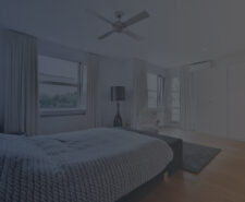 Minimalist Bedroom with Modern Ceiling Fan