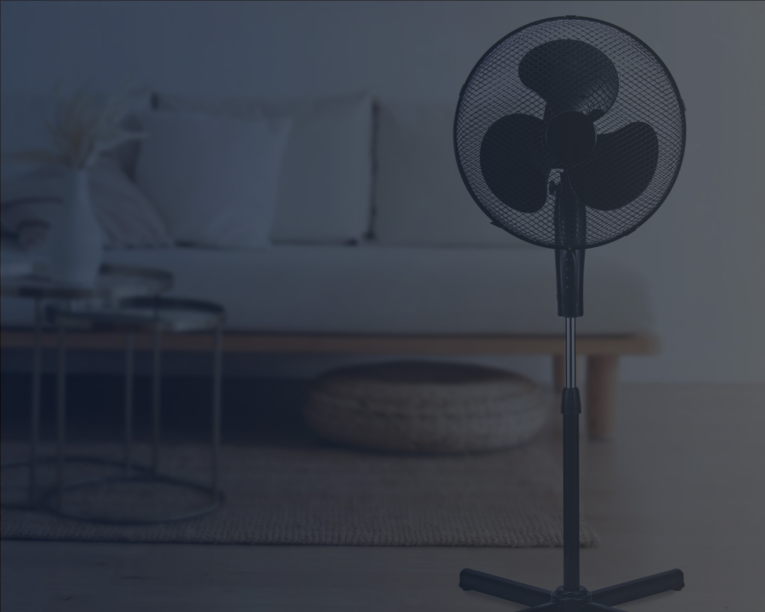 Pedestal Fan Placed in a Living Room