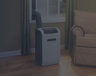 Single-Hose Portable Air Conditioner in Living Room