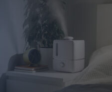 Humidifier on the bedside table