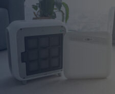 HEPA Air Purifier with Grill Taken Off