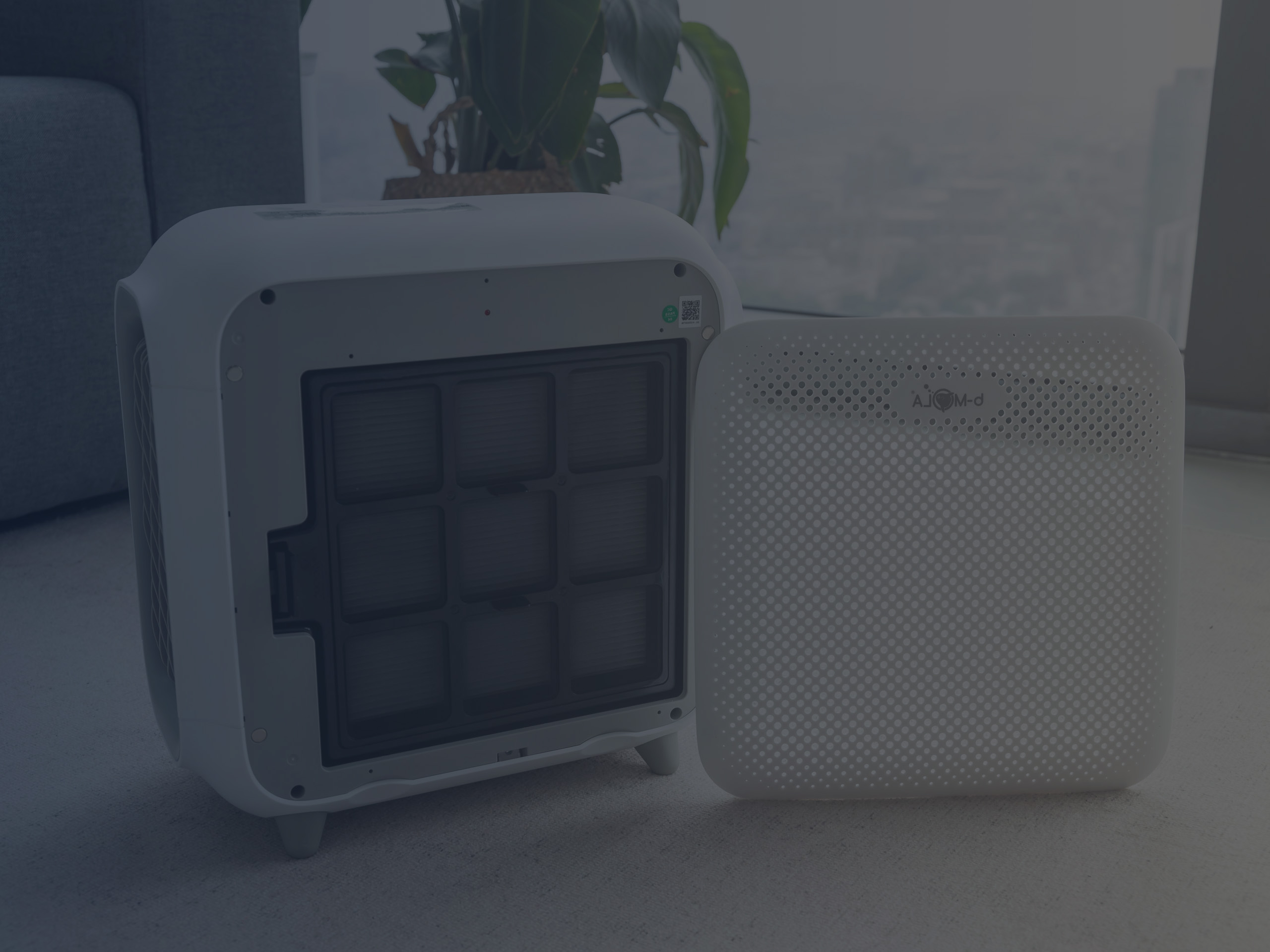 HEPA Air Purifier with Grill Taken Off