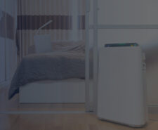 Air Purifier in the Hallway with Bedroom Door Opened