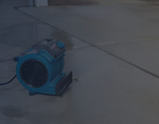 Blower Fan Drying Driveway