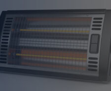 Infrared Heater on Gray Background