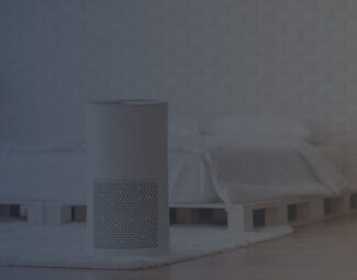 Air Purifier on Bedroom Floor